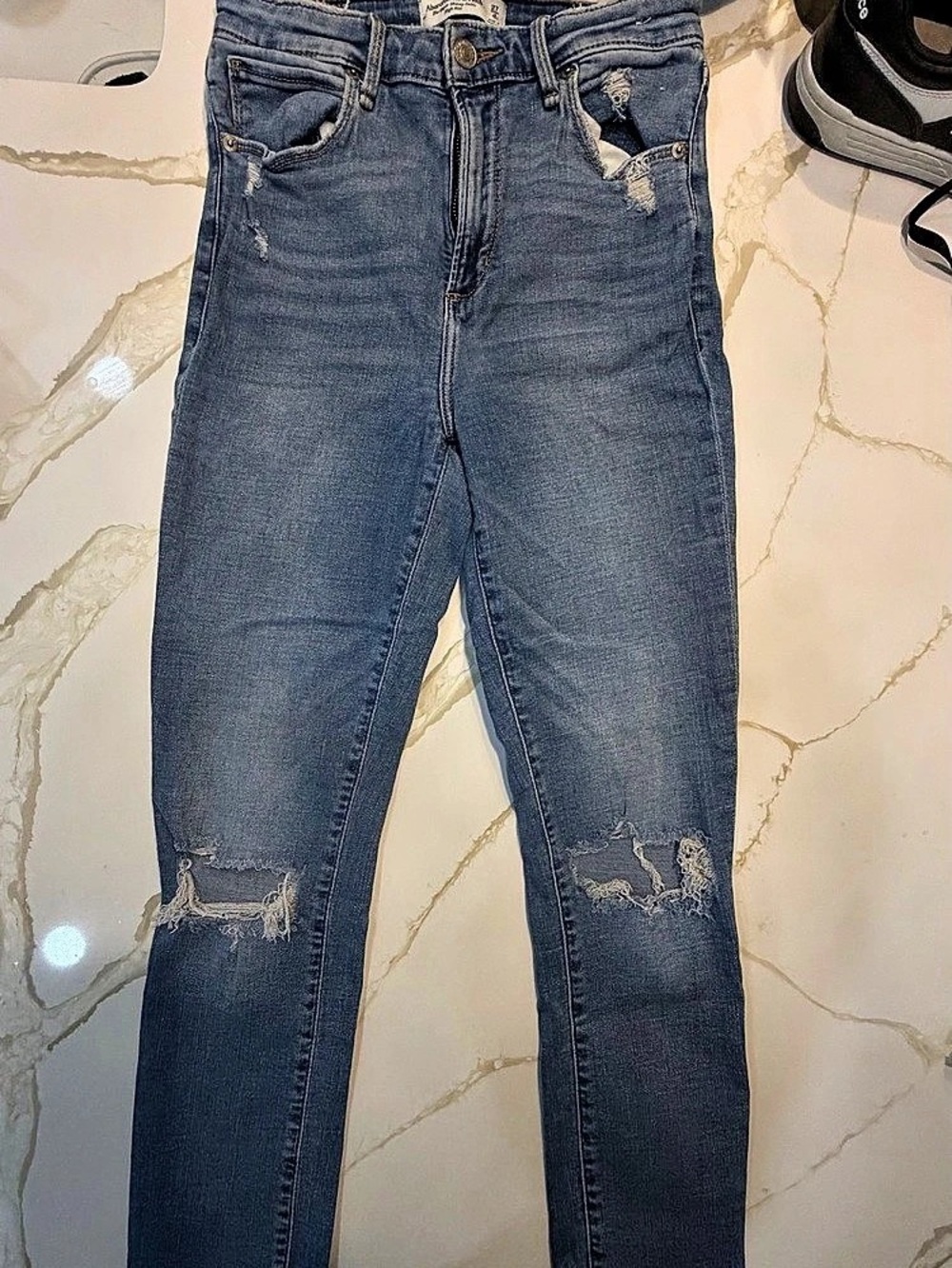 Abercrombie & Fitch The Super Skinny Ankle High Rise Jeans Waist 27